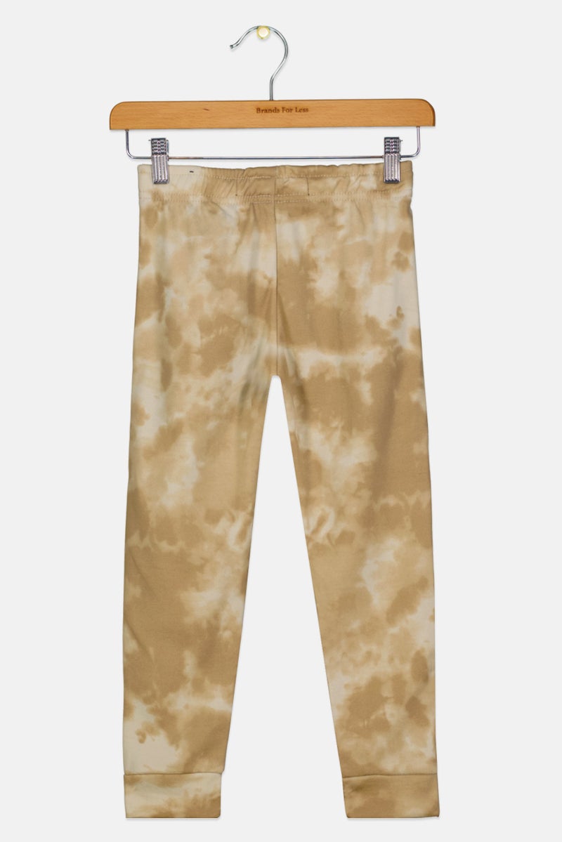 Originals by Brooklyn Cloth Kids Boy Drawstring Tie-Dye Jogger Pants, Beige  - Image 2