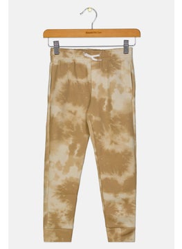 Originals by Brooklyn Cloth Kids Boy Drawstring Tie-Dye Jogger Pants, Beige  - Image 1