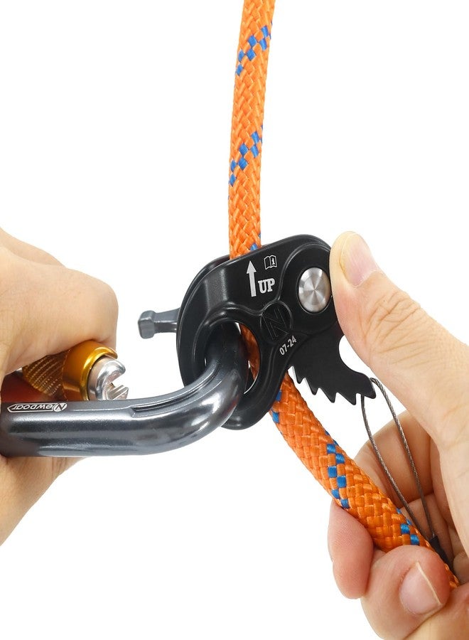 NewDoar Rope Ascender Lightweight Rope Clamp Ascender Riser Adjuster Fits 8-13mm Rope Self-Locking Grip for Rock Climbing,Protection Rescue,Rappelling,Gear Equipment(Black) - Image 4