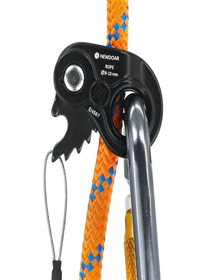NewDoar Rope Ascender Lightweight Rope Clamp Ascender Riser Adjuster Fits 8-13mm Rope Self-Locking Grip for Rock Climbing,Protection Rescue,Rappelling,Gear Equipment(Black) - Image 5