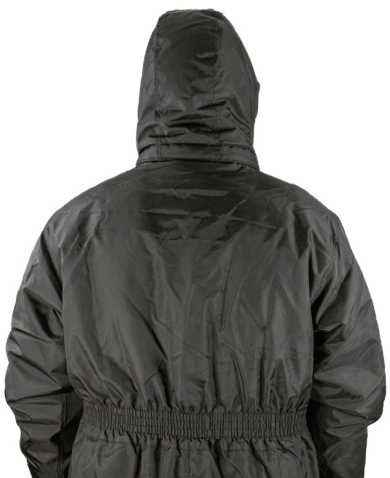 Tingley C28343 Cold Gear Men's Insulated Coveralls with Detachable Hood, Zipper/Storm Fly Front, Water Repellent Shell, Thermo-Ficient Heat Retention Lining, Leg Cuff Guards, 3X-Large, Black