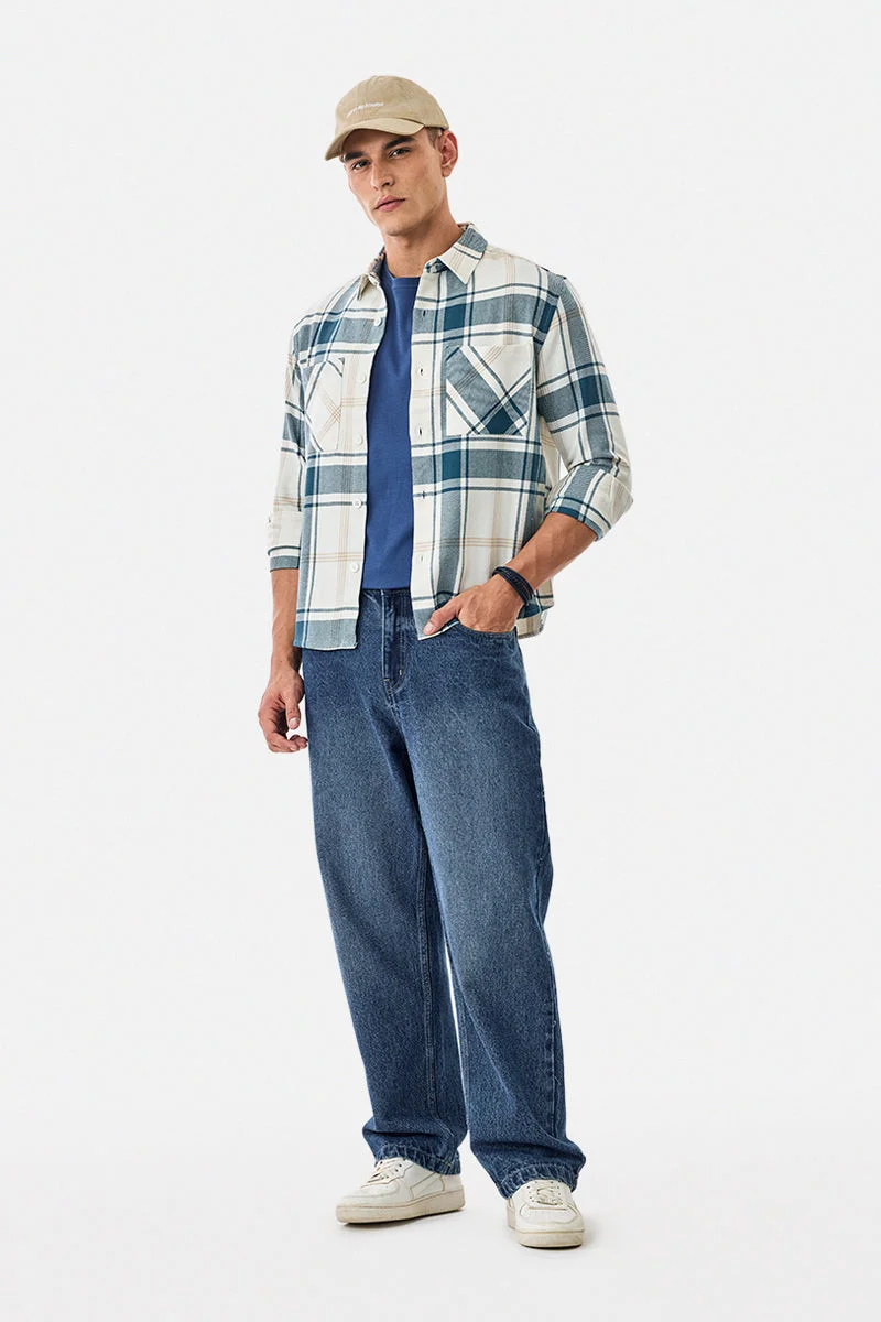 SNITCH Double Pocket Plaid Overshirt