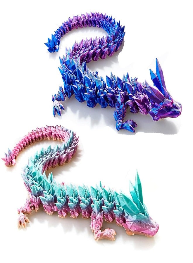 NYENEIL 2PCS 3D Printed Dragon Egg, Multi Color Articulated Dragon Egg,Home Office Decor Executive Desk Toys (Pineapple Purple) - Image 2