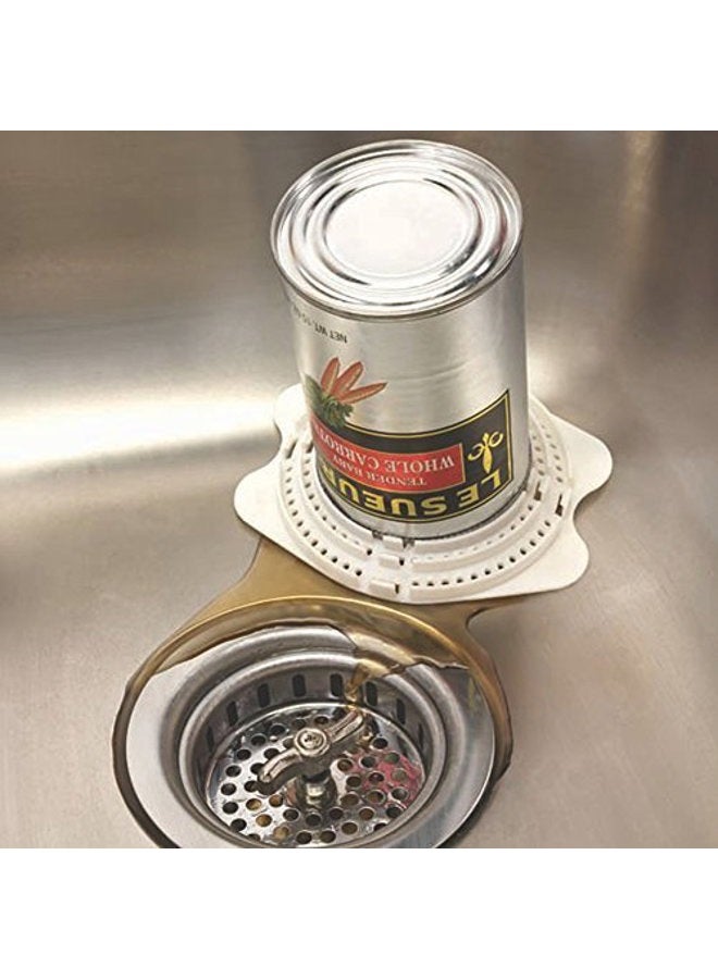 Jokari Can Colander Strainer Best For Canned Tuna Vegetables & Fruit Easy Fit Food Strainers For Clean Food Preparation Kitchen Gadget That Is Fun & Practical For No Messes White - Image 2