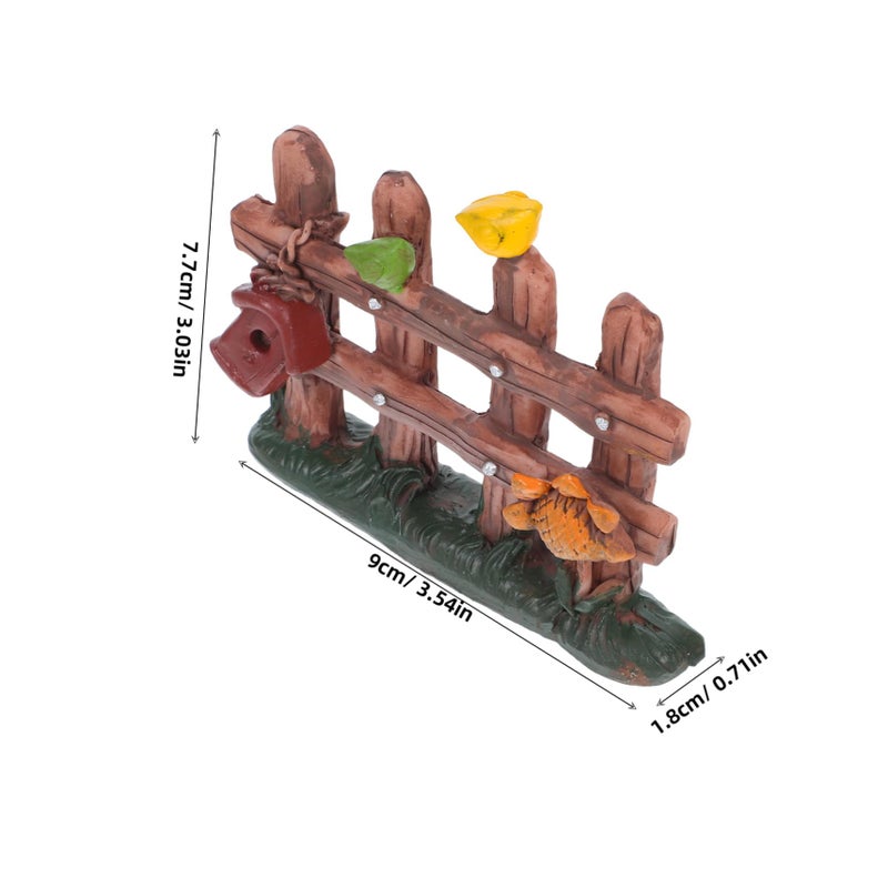 Miniature Fence Set For Sand Tray Therapy DIY Craft Garden Decor Birds Nest Design 2Pcs - Image 3