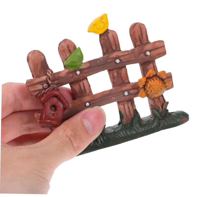 Miniature Fence Set For Sand Tray Therapy DIY Craft Garden Decor Birds Nest Design 2Pcs - Image 5