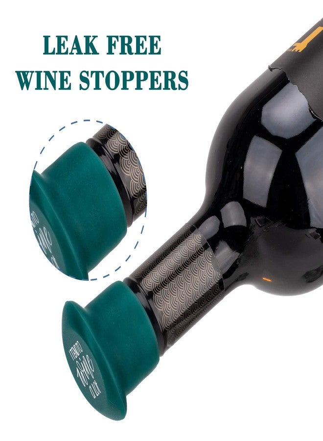وولاين مجموعة من 8 سدادات زجاجات نبيذ سيليكون من والين مع علبة هدايا، أغطية سيليكون مرحة قابلة لإعادة الاستخدام لإغلاق زجاجات النبيذ والبيرة بعبارة طريفة - Image 5