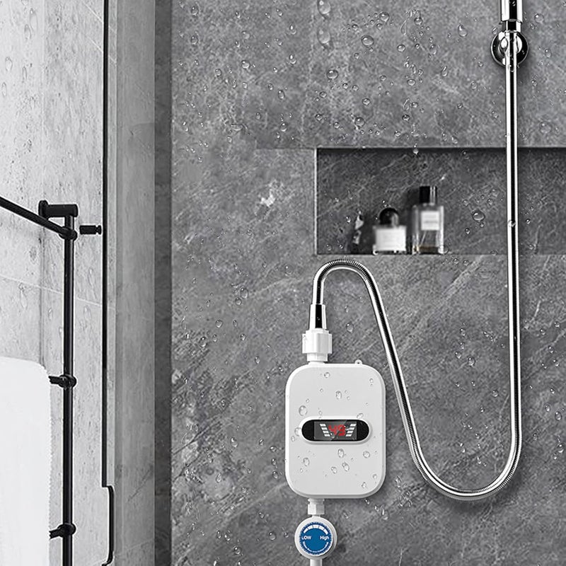 comfrt Mini Tankless Water Heater, Outdoors Portable Instant 110v Electric Water Heater, Overheating Protection, Easy to Install, Use for RV Cabin Barn Camping Boat - Shower Head Water Heater - Image 2