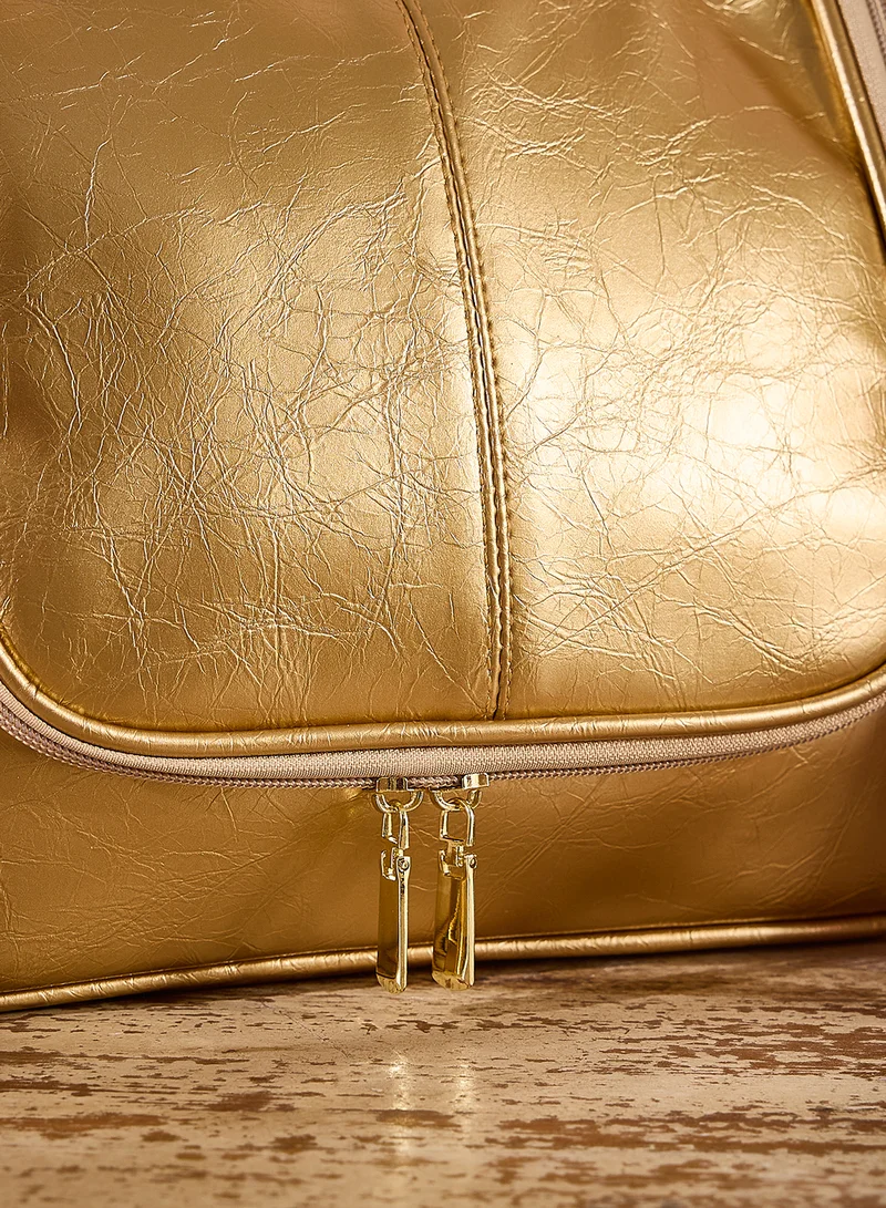 Ginger Metallic Cosmetic Bag