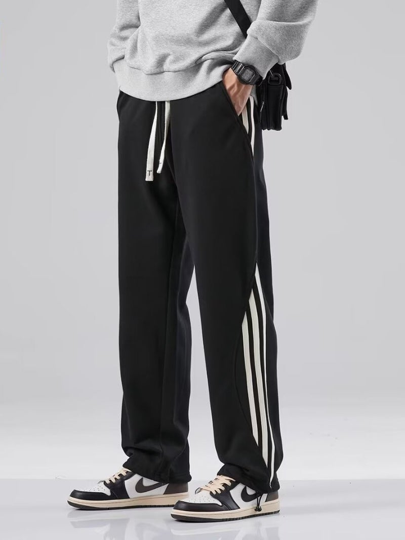 Wei Pants Men'S And Women'S American Style Retro Trendy Brand Striped Loose Straight Wide Leg Leg Leg Leg Leg Casual Pants Explosions Trendy - Image 2
