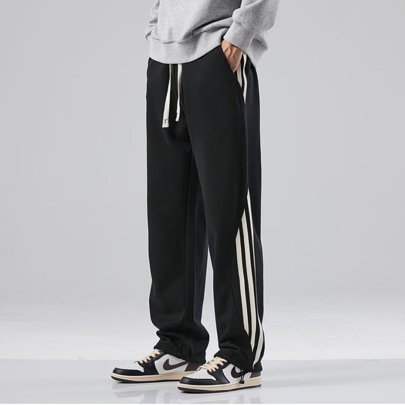 Wei Pants Men'S And Women'S American Style Retro Trendy Brand Striped Loose Straight Wide Leg Leg Leg Leg Leg Casual Pants Explosions Trendy - Image 1
