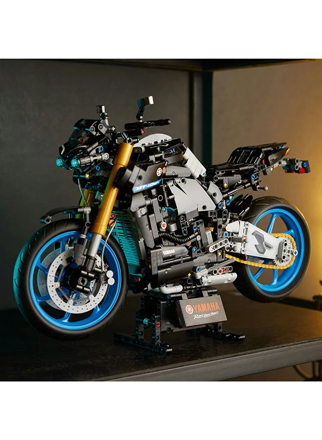 LEGO 42159 Technic Yamaha MT-10 SP Motorbike Model Building Kit for Adults, Authentic Motorcycle Replica with 4-Cylinder Engine, Functional Steering and AR App, Vehicle Gift for Men & Women