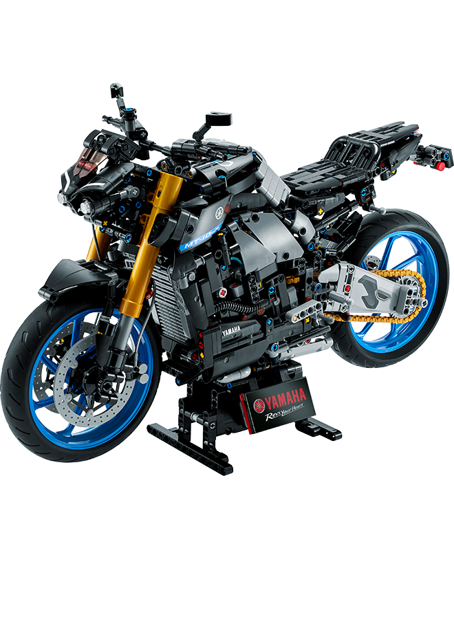 LEGO 42159 Technic Yamaha MT-10 SP Motorbike Model Building Kit for Adults, Authentic Motorcycle Replica with 4-Cylinder Engine, Functional Steering and AR App, Vehicle Gift for Men & Women