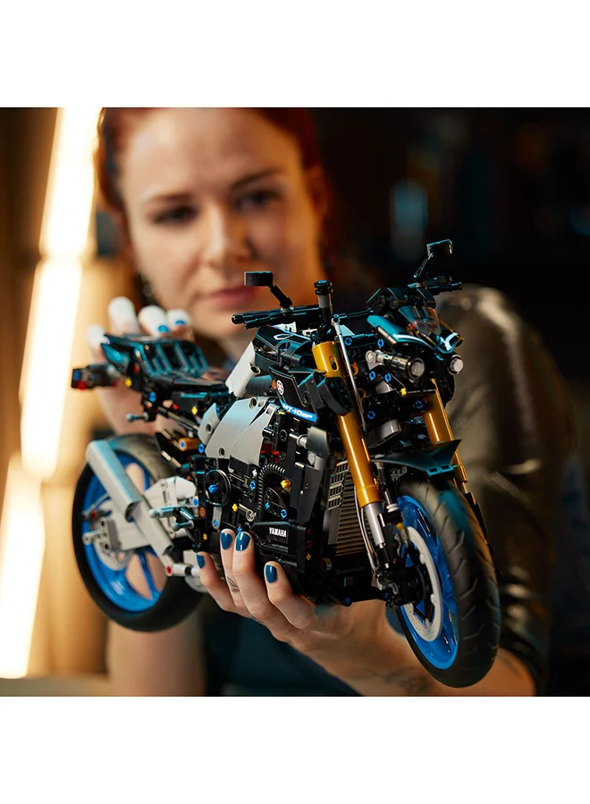 LEGO 42159 Technic Yamaha MT-10 SP Motorbike Model Building Kit for Adults, Authentic Motorcycle Replica with 4-Cylinder Engine, Functional Steering and AR App, Vehicle Gift for Men & Women
