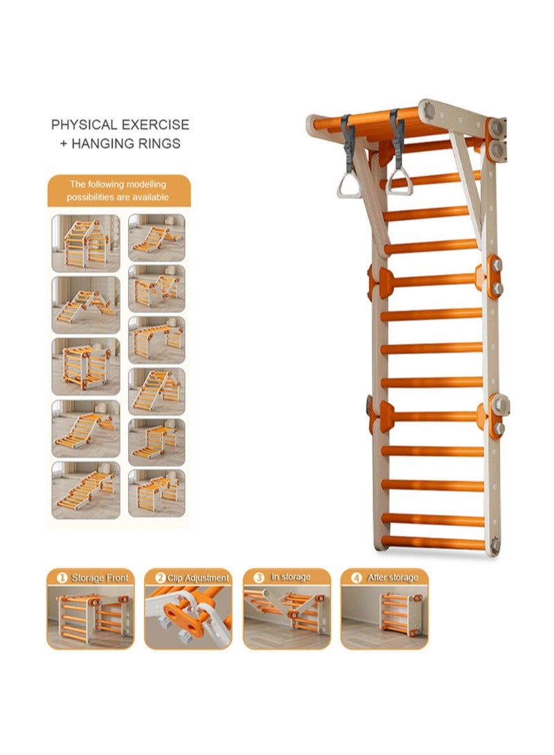 MaBaby Children Folding Slide Slide Indoor Home Small Family Climbing Frame Playground Kids Toys Baby Climbing Frame  - Image 1