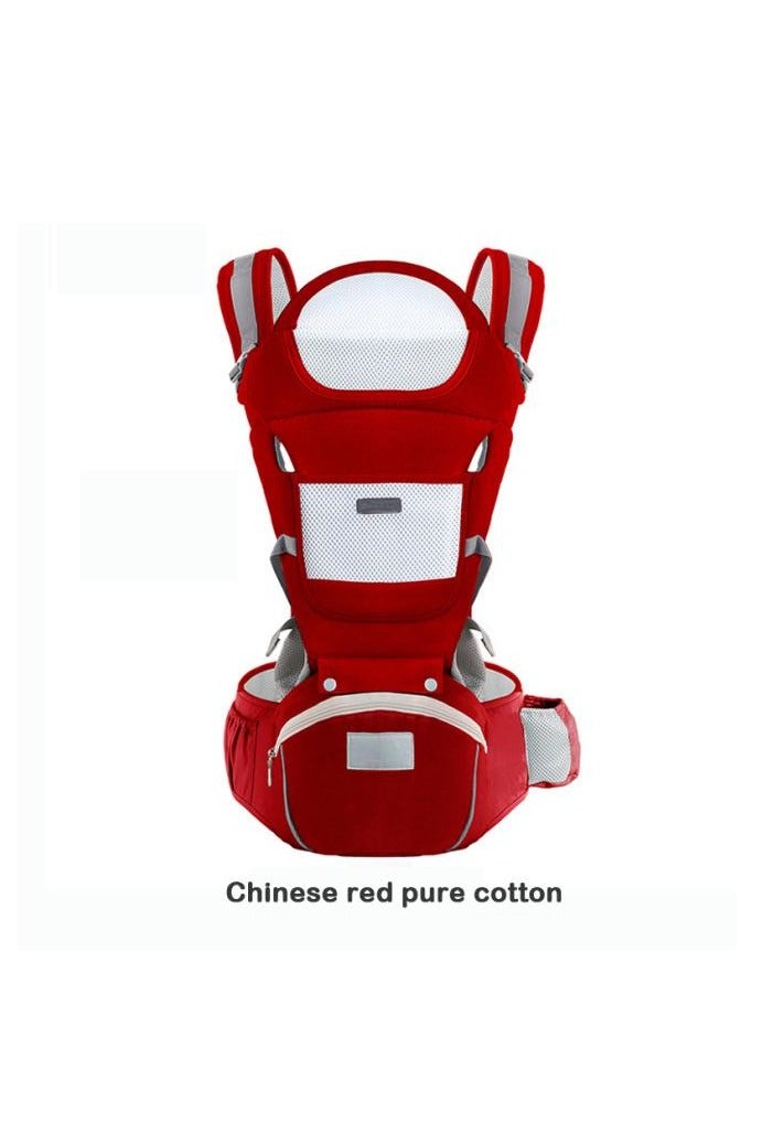 Comfortable baby carrier with hip seat, kangaroo bag, soft baby carrier from newborn to toddler from 7 to 45 pounds, front and back baby carrier for men, dad and mom 