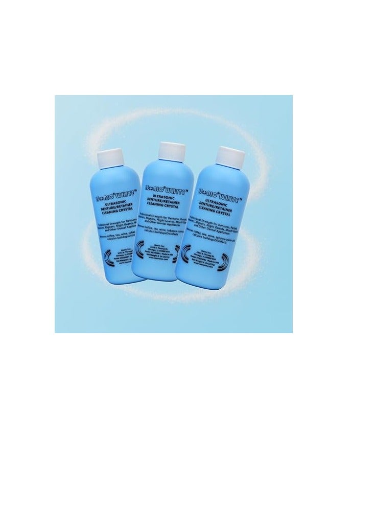 iSONIC آي سونيك وايت CSDW01 منظف طقم الأسنان/الاحتفاظ بلون الأسنان لإزالة البقع والتراكمات لجميع الأجهزة السنية/انقطاع النفس أثناء النوم/الأجهزة الشفافة، زجاجة 8 أونصات - Image 3