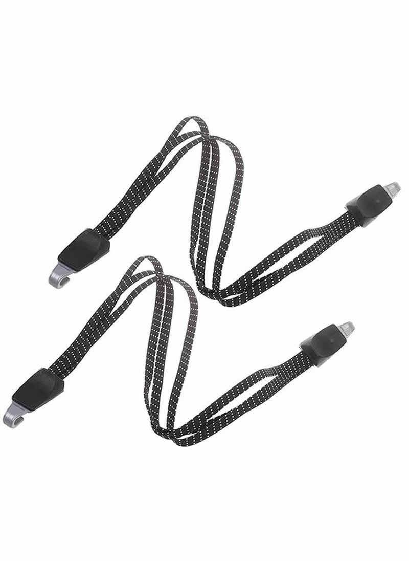 Rope, Bike Luggage Fixed Strap Rope, 3 in 1 Bungee Cord Nylon Durable Bicycle Luggage Strap with Hook Portable Tension Belts, 5pcs (Black)