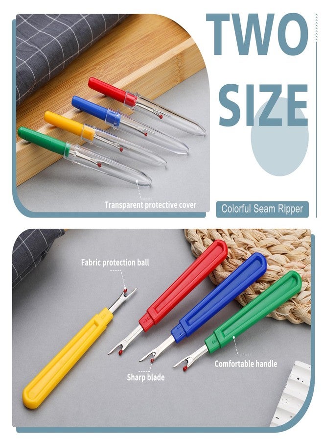 ZMAAGG - Seam Scraper, 4 Large and 4 Small Stitch Remover Tools, Seam Scraper for Sewing, Thread Removal Tool with Thread Cutting, Box of - Image 5