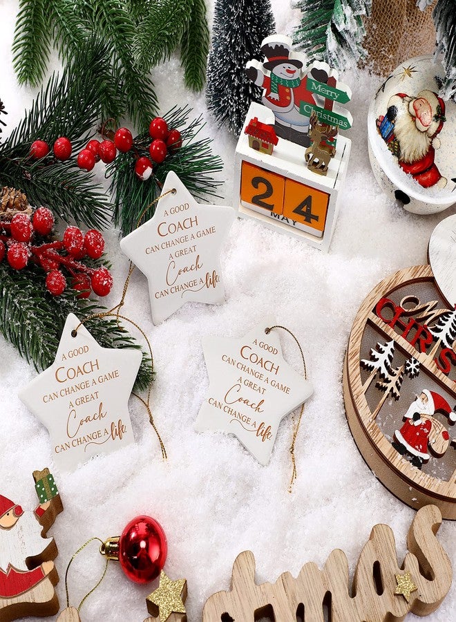 Cunhill 5 Pcs Coach Ornaments Thank You Coach Gifts Cheer Appreciation Gift for Women Men to Hang on Christmas Tree, Wall - Image 3