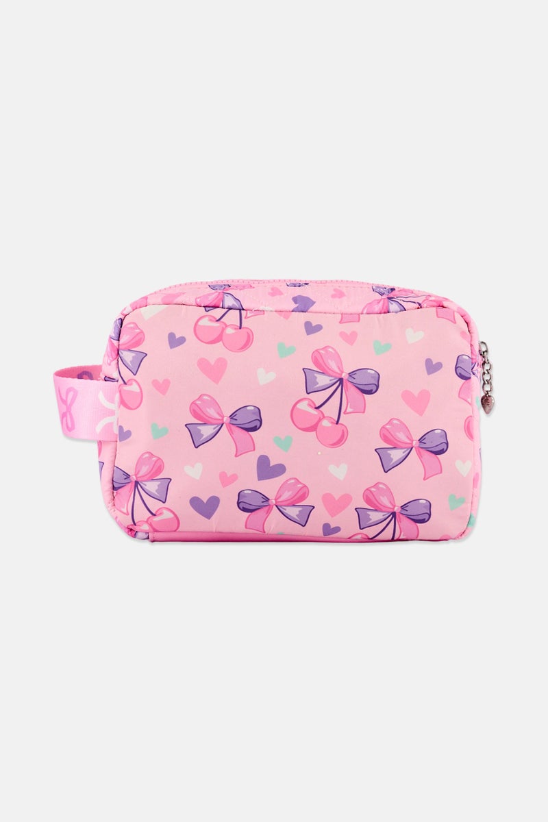 Miss Gwen's OMG Kids Girl Quilted Dance Makeup Pouch, Pink - Image 4