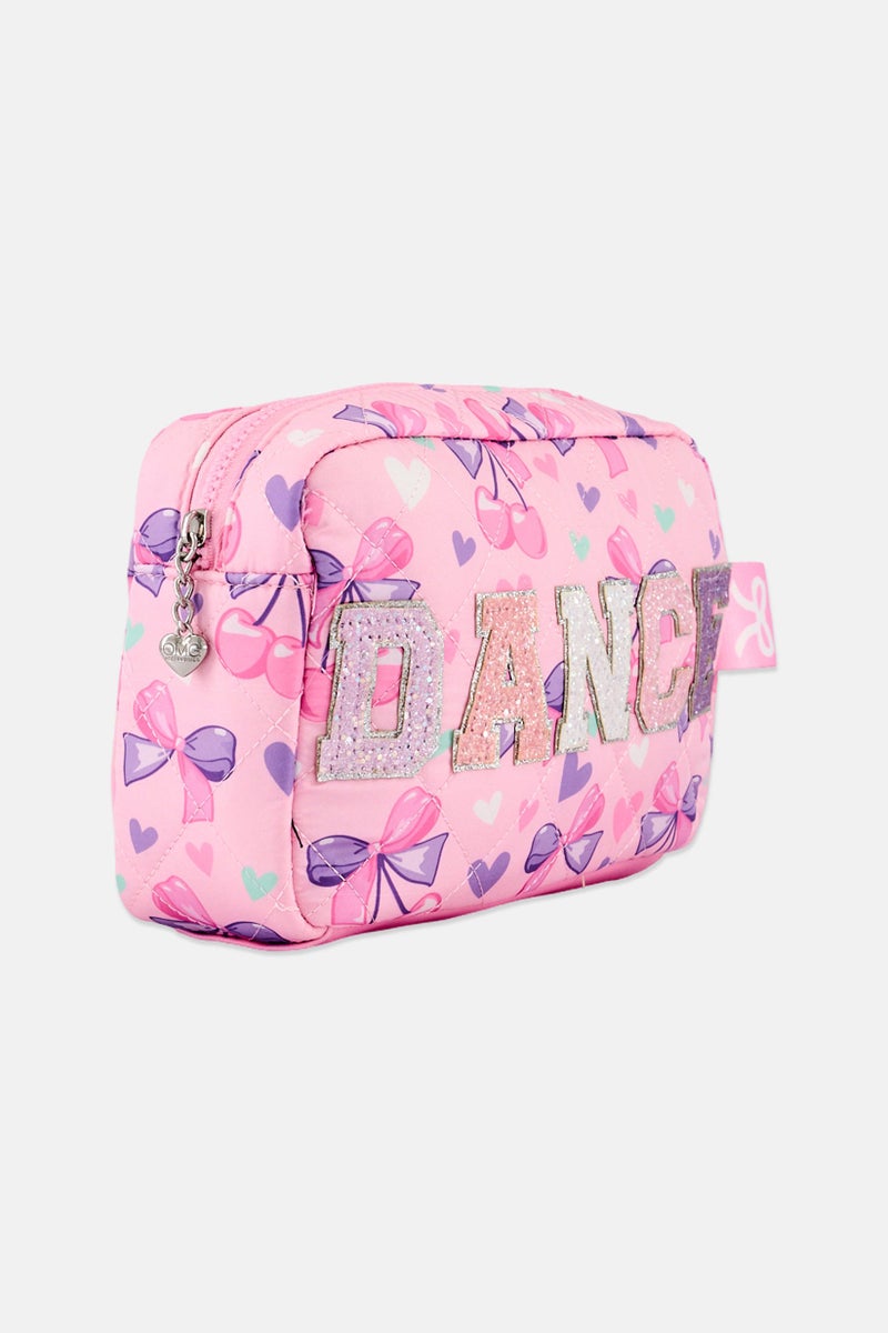Miss Gwen's OMG Kids Girl Quilted Dance Makeup Pouch, Pink - Image 3