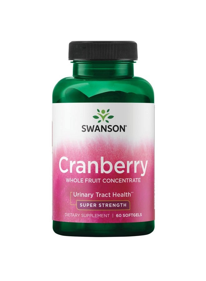 SWANSON Super Strength Cranberry Whole Fruit Concentrate 420 Milligrams 60 Sgels - Image 1