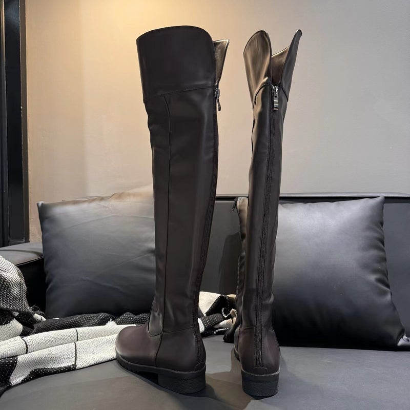 Cosplay Men'S And Women'S Boots Attack Giant Allen Soldier Long Mikasa Performance Low Heel Over Knee Boots Large Size - Image 3