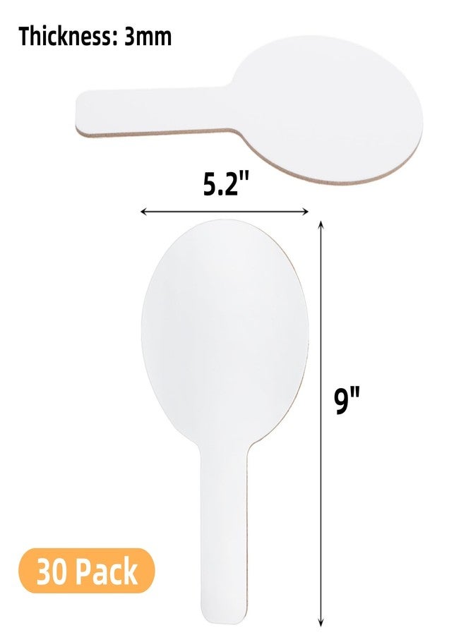 Cididu 30 Pack Dry Erase Answer Paddle, Mini White Boards, Double Sided Handheld Paddles, Thickened Auction Paddles, Small Dry Erase Signs Boards for Students Classroom Teachers School Supplies - Image 2