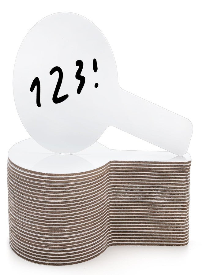 Cididu 30 Pack Dry Erase Answer Paddle, Mini White Boards, Double Sided Handheld Paddles, Thickened Auction Paddles, Small Dry Erase Signs Boards for Students Classroom Teachers School Supplies - Image 1