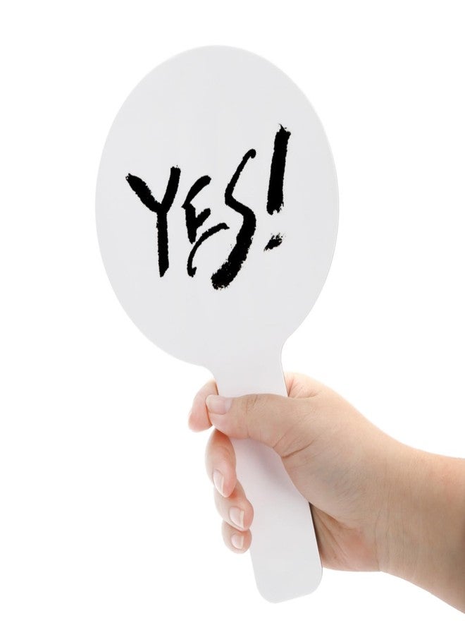 Cididu 30 Pack Dry Erase Answer Paddle, Mini White Boards, Double Sided Handheld Paddles, Thickened Auction Paddles, Small Dry Erase Signs Boards for Students Classroom Teachers School Supplies - Image 3