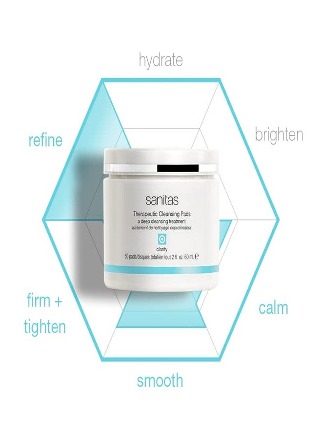 Sanitas Skincare Therapeutic Cleansing Pads, Clarifying Treatment, Salicylic Acid, Niacinamide, 50 pads / 2 Ounces - Image 3