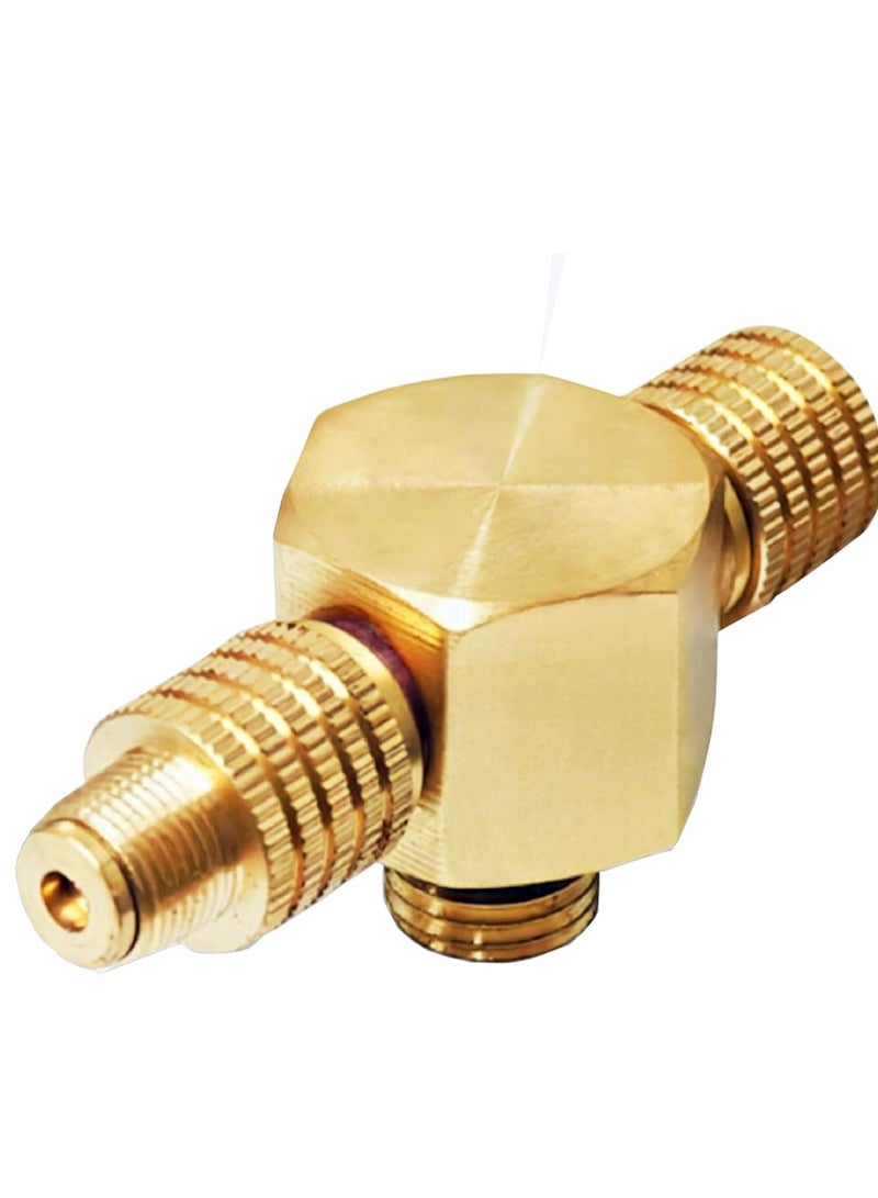 LC Double Valve 38513 Universal Tire Inflator with Pressure Gauge Dual Head Presta and Schrader Valve Adapter - Image 1