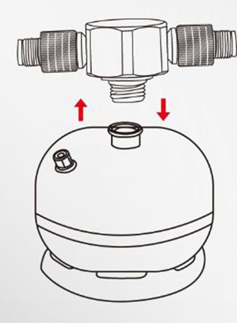 LC Double Valve 38513 Universal Tire Inflator with Pressure Gauge Dual Head Presta and Schrader Valve Adapter - Image 2