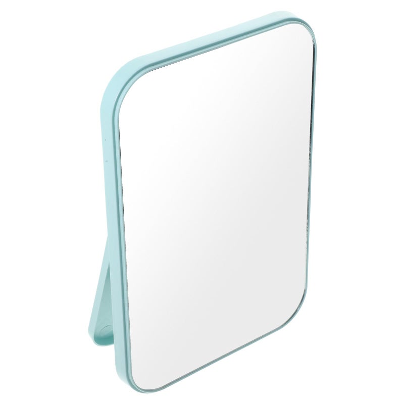 Nordic Blue Foldable Makeup Mirror Portable Desktop Vanity Mirror for Travel Dormitory - Image 2