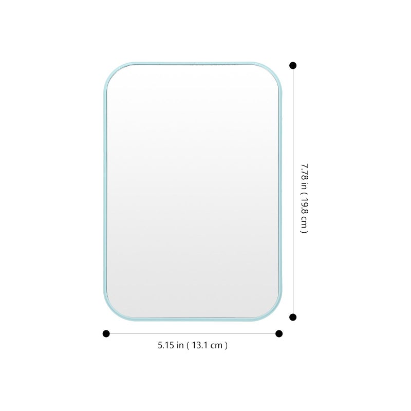 Nordic Blue Foldable Makeup Mirror Portable Desktop Vanity Mirror for Travel Dormitory - Image 3