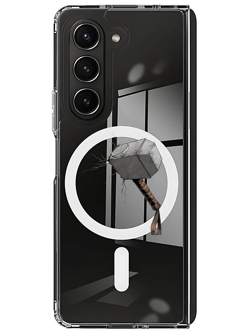 Theodor Magnetic Case for Samsung Galaxy Z Fold 5 Compatible with MagSafe Wireless Charging, Shockproof Phone Bumper Cover Hammer - Image 1