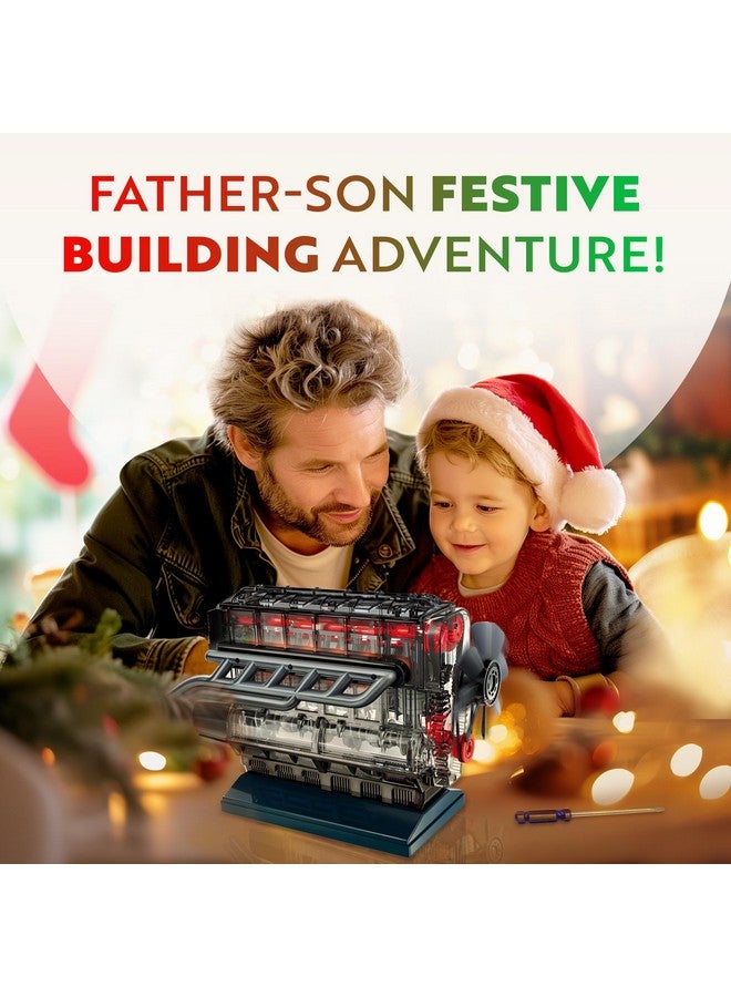 Playz Inline 6 Engine Model Kit - Build Your Own STEM Inline 6 Small Engine That Runs Kit for Adults & Kids Age 10-12+, Visible Inline 6 Mini Engine Kit That Works for Adult w/ 230 STEM Parts - Image 5