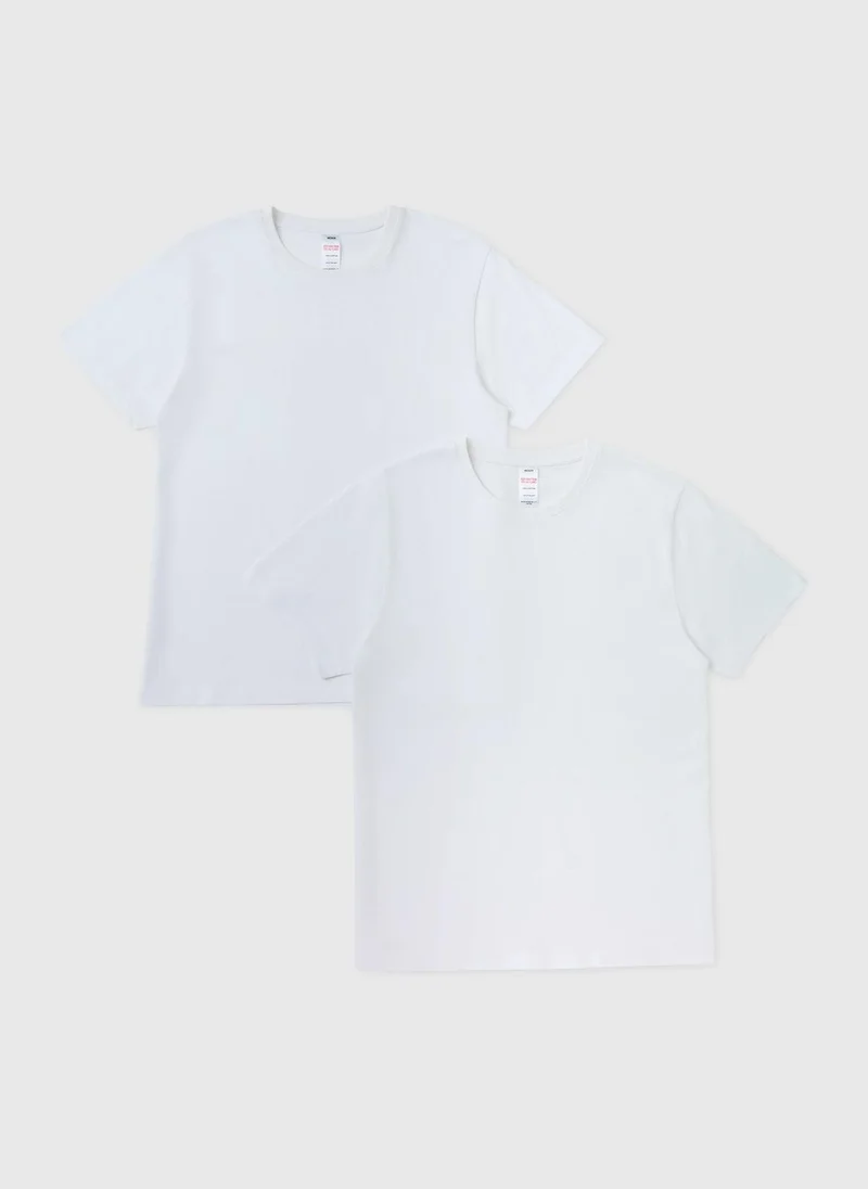 Matalan 2 Pack White Vest T-Shirt