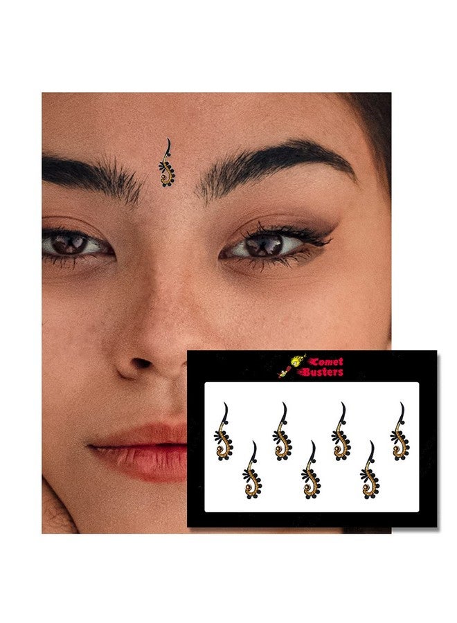 Comet Busters Long Black Bindi With Gold Beads (BIN754) - Image 2