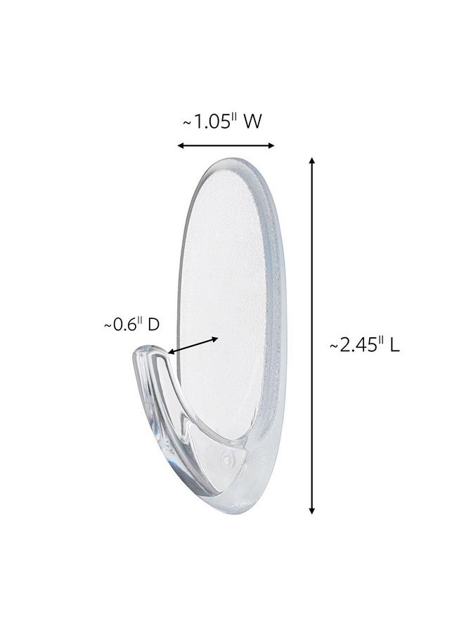 Command Outdoor Medium Clear Wall Hooks, 5 Hooks and 6 Command Strips, Damage Free Hanging Wall Hooks for Hanging Outdoor Wall Decor with Weather Resistant Strips, Holds up to 2 lb