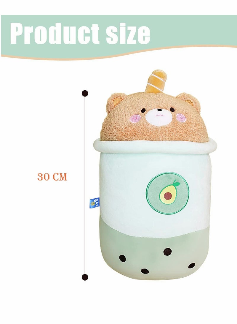 KASTWAVE Plush Toy, Stuffed Bubble Tea Plushie Pillow Lovely Milk Pillows, Body Hugging Super Soft for Kids, Kawaii Toys Gifts Boys Girls  - Image 2