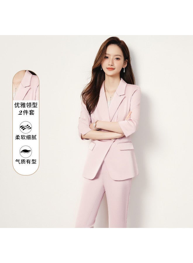 ROMON Women'S Suit, Versatile Office Wear, Comfortable And Stylish, Multiple Colors Available, Two-Piece Set For Women - Image 2