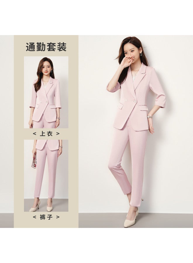 ROMON Women'S Suit, Versatile Office Wear, Comfortable And Stylish, Multiple Colors Available, Two-Piece Set For Women - Image 5