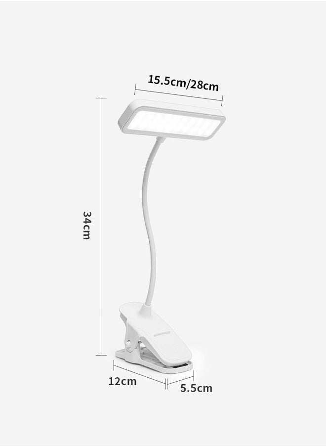 Momozone - LED Desk Lamp Study Clip Lamp Student Special Eye Protection Bedside Lamp Dormitory Charging Reading Lamp Bedroom Small Desk Lamp - Image 1