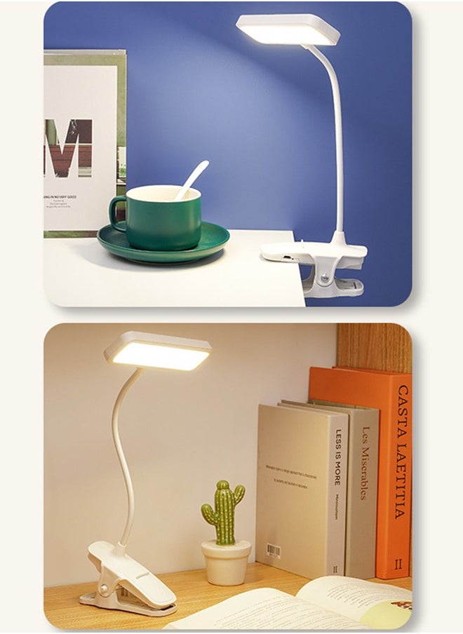 Momozone - LED Desk Lamp Study Clip Lamp Student Special Eye Protection Bedside Lamp Dormitory Charging Reading Lamp Bedroom Small Desk Lamp - Image 1