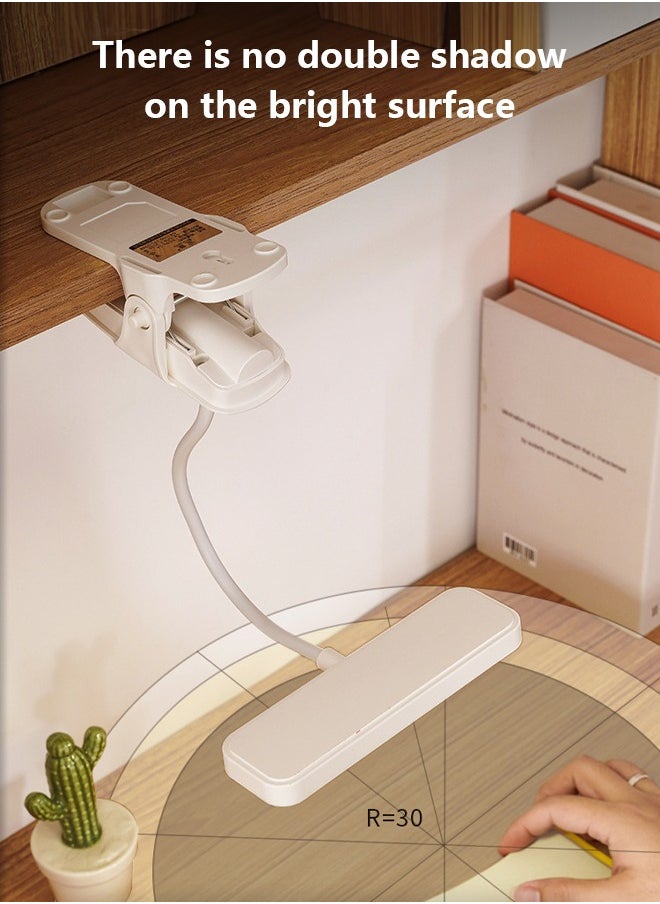 Momozone - LED Desk Lamp Study Clip Lamp Student Special Eye Protection Bedside Lamp Dormitory Charging Reading Lamp Bedroom Small Desk Lamp - Image 1
