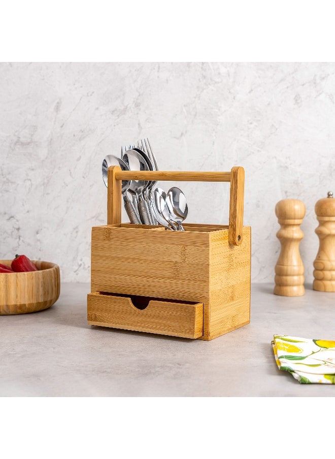 Generic Bamboo Utensils Box 19.6*12.3*21cm  - Image 2