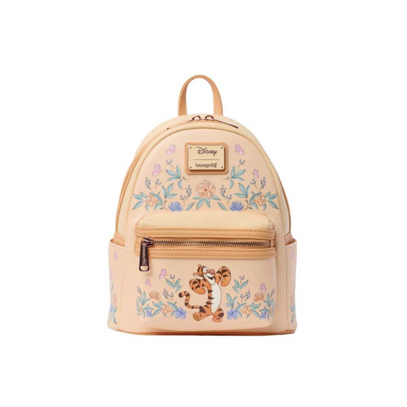 Loungefly x Funko POP! Disney Winnie the Pooh Tigger Floral Print Mini Backpack (22.86 x 11.43 x 25.4 cm, Cream) - Image 1