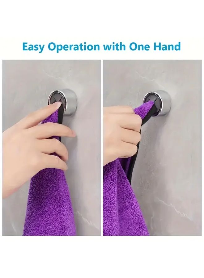 4Pcs Black Self Adhesive Wall Mounted Towel Hooks No Drilling Required - Image 4